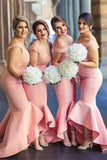 Pretty Mermad Long Satin Off The Shoulder Bridesmaid Dresses For