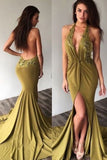 New Arrival Halter Open Back Spandex With Applique Mermaid Prom