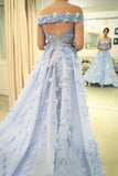 Exquisite Prom Dresses Off The Shoulder Organza With Beads And Handmade