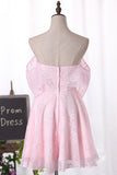 Lace Sweetheart Homecoming Dresses A Line