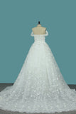 Gorgeous Wedding Dresses A Line Tulle Off The Shoulder With Applique Floor