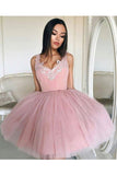 Homecoming Dresses Straps Tulle With Applique
