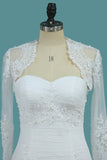 Wedding Dresses Sweetheart With Jacket Tulle With Beads And