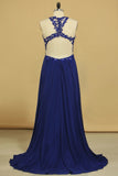 Prom Dresses A Line Scoop Chiffon With Applique Floor Length