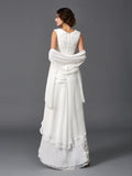 A-Line/Princess Scoop Lace Sleeveless Long Chiffon Mother of the Bride Dresses TPP0007083